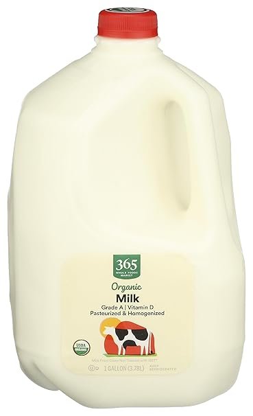 Buy 365 by Whole Foods Market Organic Whole Milk Online | USDA Organic Full Cream Milk 128 oz