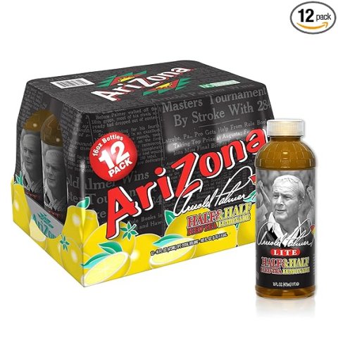 Buy AriZona Arnold Palmer Half & Half 16 fl oz 12 Pack Online | Iced Tea & Lemonade Beverage