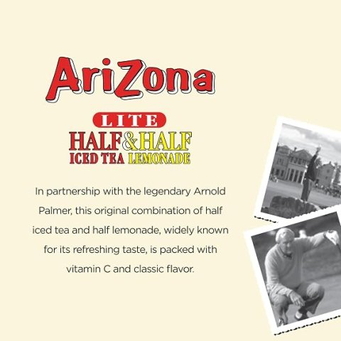 Buy AriZona Arnold Palmer Half & Half 16 fl oz 12 Pack Online | Iced Tea & Lemonade Beverage