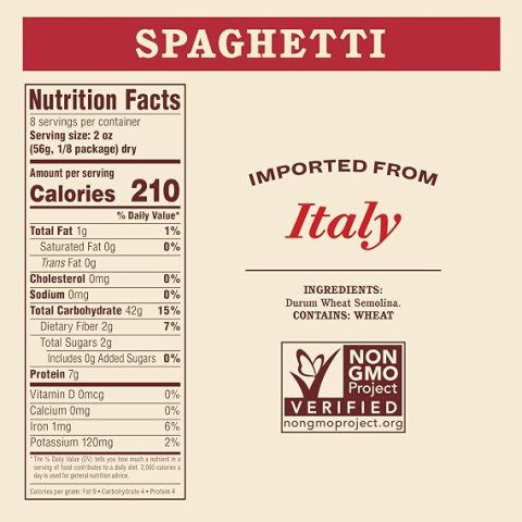 Buy Rao's Homemade Spaghetti Pasta Online | Premium Italian Durum Semolina Bronze Die Cut Pasta 16 oz