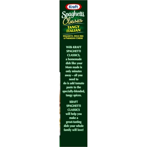 Buy Kraft Spaghetti Classics Tangy Italian Spaghetti Meal Mix Online | Parmesan Cheese & Italian Spice Pasta Mix 8 oz
