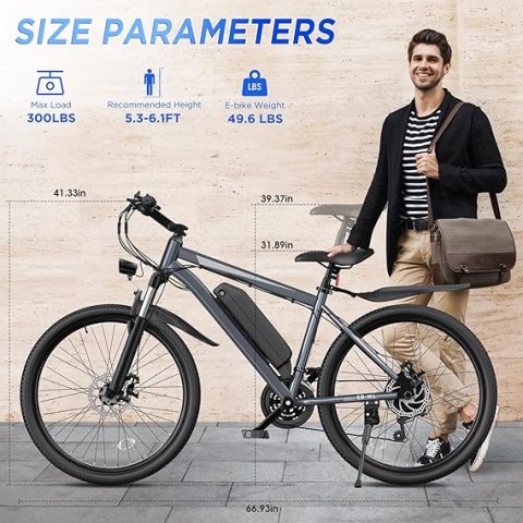 Buy Electric Bike for Adults Online | 1000W Peak Motor 26" Electric Mountain Bike with Removable Battery