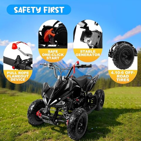 Buy 50cc Kids Gas ATV Online | 2-Stroke Gas Powered 4-Wheeler with Safety Features