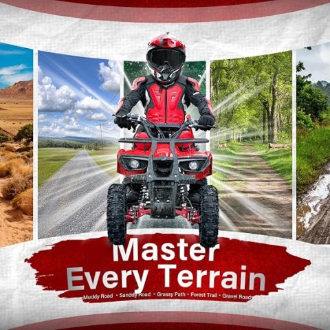 Buy 49cc Kids Gas ATV Online | All-Terrain Gas Powered 4-Wheeler with Hydraulic Brakes