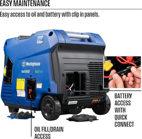 Buy Westinghouse 5000 Peak Watt Dual Fuel Portable Inverter Generator Online | Super Quiet RV-Ready Generator with Remote Start