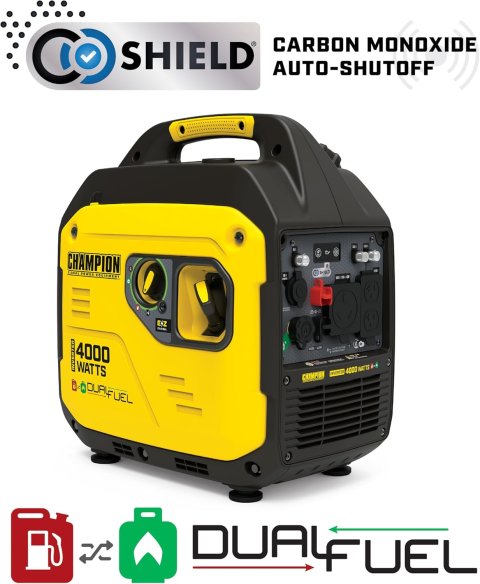 Buy Champion 4000-Watt Dual Fuel Portable Inverter Generator Online | RV Ready Quiet Generator with Gas & Propane