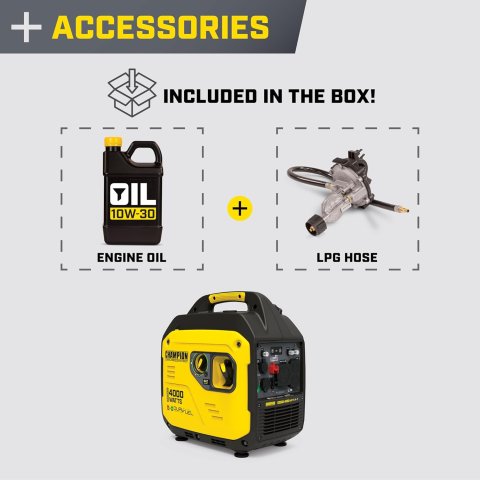 Buy Champion 4000-Watt Dual Fuel Portable Inverter Generator Online | RV Ready Quiet Generator with Gas & Propane