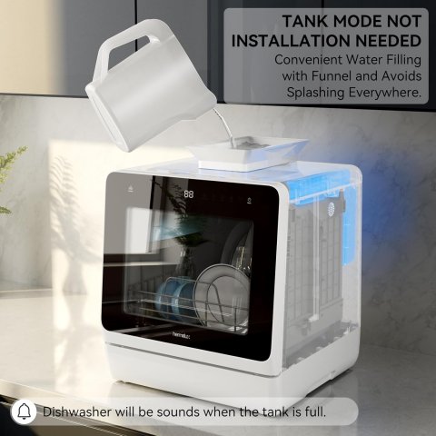 Buy Hermitlux Countertop Dishwasher Online | Portable Mini Dishwasher with 5L Water Tank