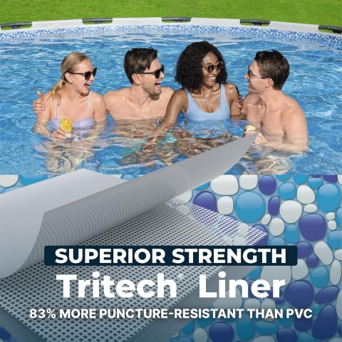 Buy Bestway Steel Pro MAX 15' x 48" Above Ground Swimming Pool Online | Round Family Pool with Filter Pump, Ladder & Cover