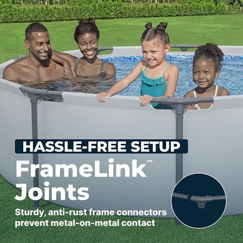 Buy Bestway Steel Pro MAX 10' x 30" Above Ground Swimming Pool Online | Round Family Pool with Filter Pump