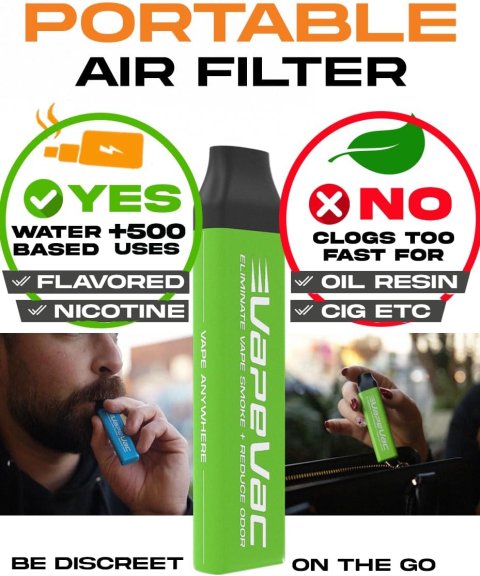 Buy VapeVac Pocket-Sized Personal Air Filter 6-Pack Online | Portable Odor Reduction Filter