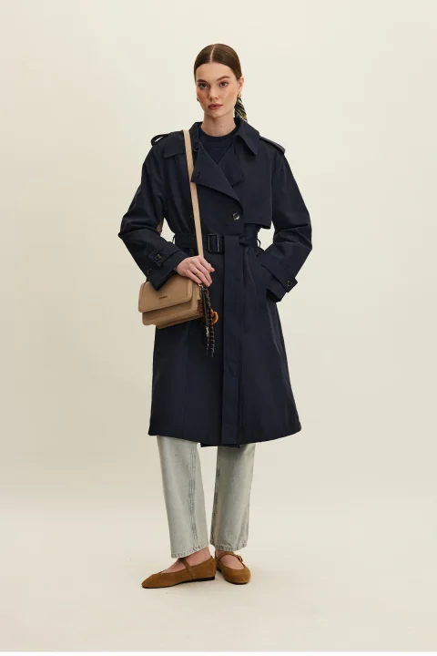 Buy Quince Mac Coat | Timeless Minimalist Women's Trench Coat for Elegant Everyday Style