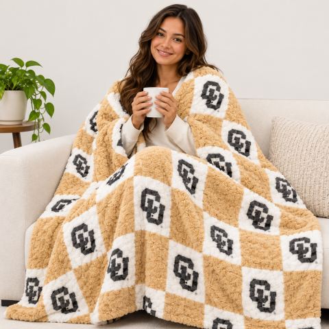 Ultra Soft Plush Collegiate-Style Throw Blanket for Fans