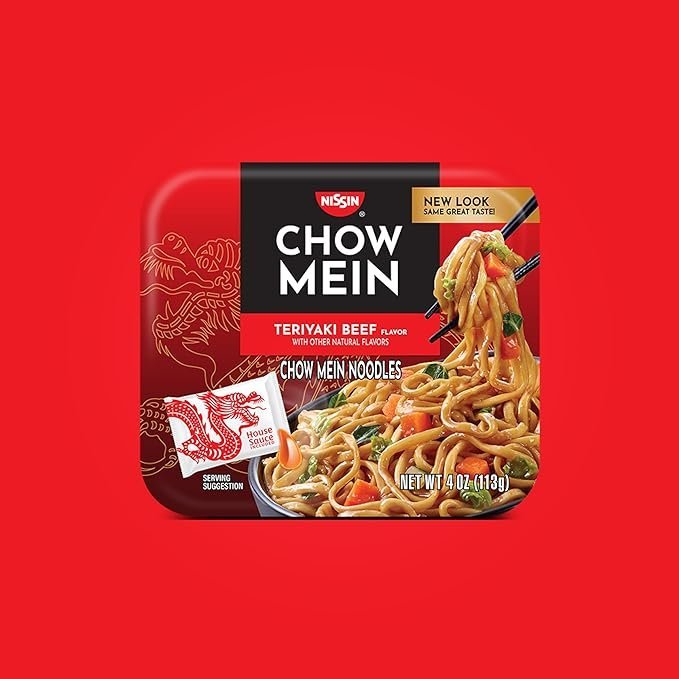 Buy Nissin Chow Mein Teriyaki Beef Noodles Online | Japanese-Style Instant Stir Fry Noodles 4 oz 8 Pack