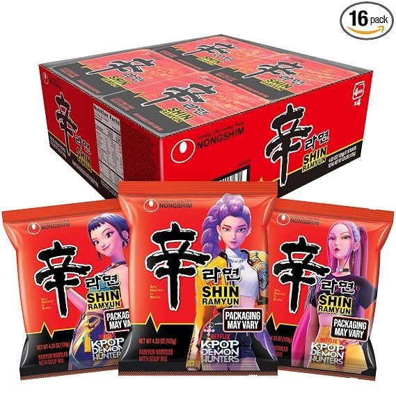 Buy Nongshim Shin Ramyun Spicy Korean Instant Noodles Online | Rich Beef Flavored Ramyun 4.23 oz 20 Pack