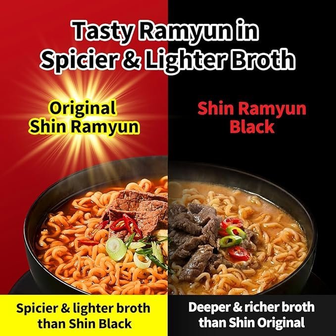 Buy Nongshim Shin Ramyun Bowl Noodles Online | Spicy Korean Instant Ramyun with Rich Beef Flavored Broth 3.03 oz 12 Pack