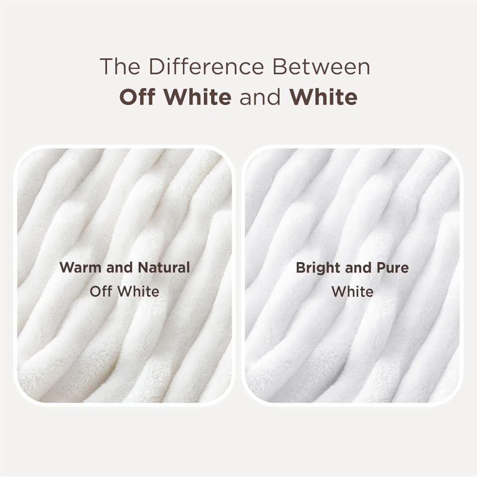 Buy Bedsure GentleSoft White Throw Blanket Online | Cozy Fleece Blanket for Couch, Sofa & Bed