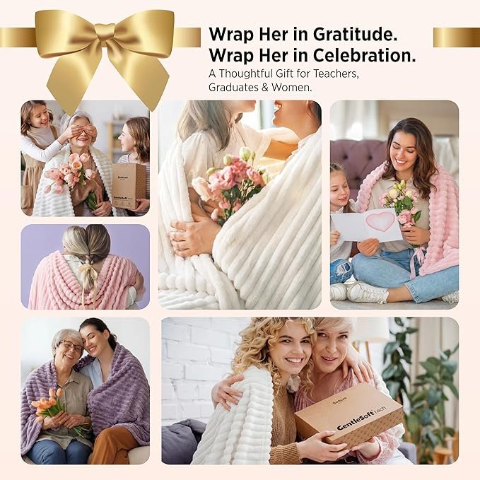 Buy Bedsure GentleSoft White Throw Blanket Online | Cozy Fleece Blanket for Couch, Sofa & Bed
