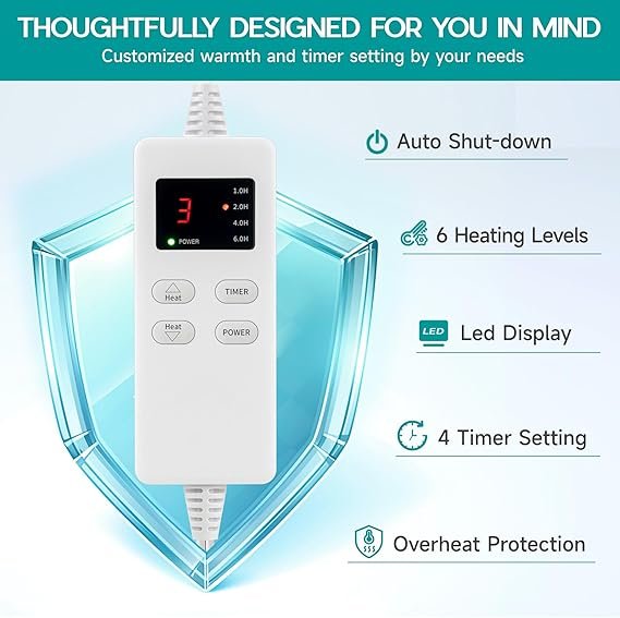 Buy Electric Heating Pad for Period Cramps & Back Pain Online | Fast Heat Therapy for Neck, Shoulders & Muscles