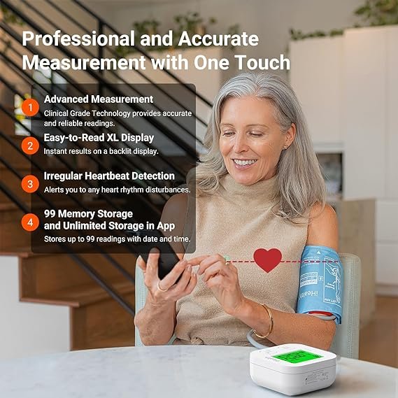 Buy iHealth Track Smart Upper Arm Blood Pressure Monitor Online | Bluetooth Blood Pressure Machine with Wide Range Cuff