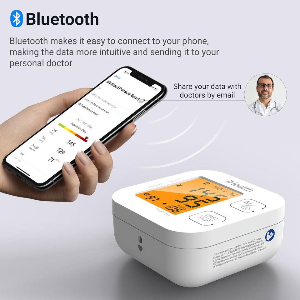 Buy iHealth Track Smart Upper Arm Blood Pressure Monitor Online | Bluetooth Blood Pressure Machine with Wide Range Cuff