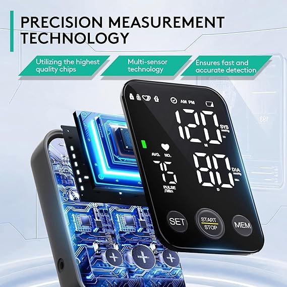 Buy Oklar Upper Arm Blood Pressure Monitor Online | Digital BP Machine for Home Use with Large LED Display