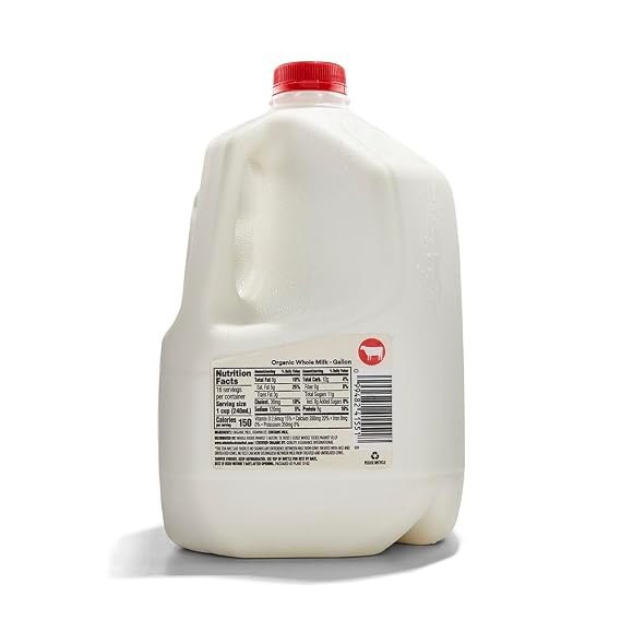 Buy 365 by Whole Foods Market Organic Whole Milk Online | USDA Organic Full Cream Milk 128 oz