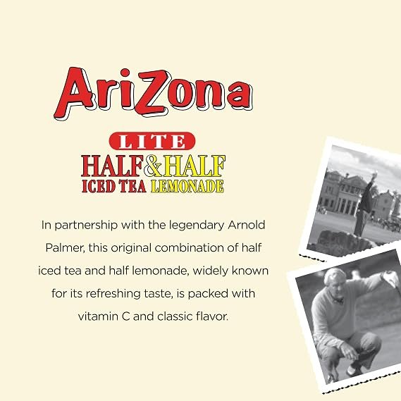 Buy AriZona Arnold Palmer Half & Half 16 fl oz 12 Pack Online | Iced Tea & Lemonade Beverage