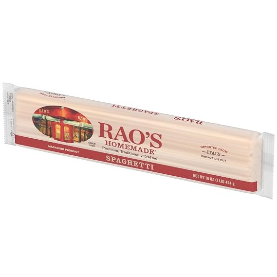 Buy Rao's Homemade Spaghetti Pasta Online | Premium Italian Durum Semolina Bronze Die Cut Pasta 16 oz