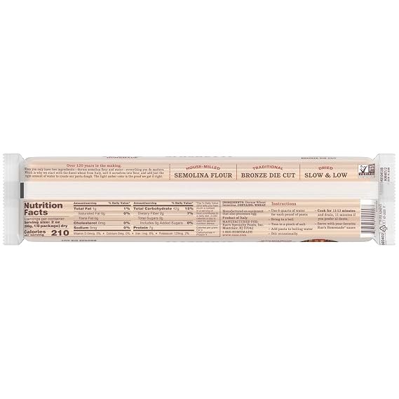 Buy Rao's Homemade Spaghetti Pasta Online | Premium Italian Durum Semolina Bronze Die Cut Pasta 16 oz