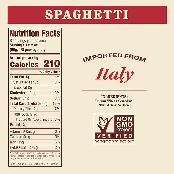 Buy Rao's Homemade Spaghetti Pasta Online | Premium Italian Durum Semolina Bronze Die Cut Pasta 16 oz