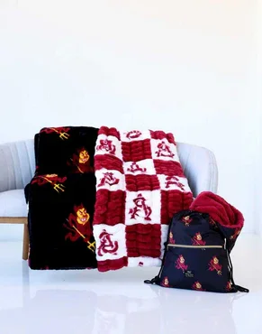 Buy Arizona State Sun Devils Hooded Stadium Everywhere Blanket Online | Ultra Soft Wearable NCAA Hooded Blanket