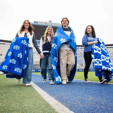 Buy BYU Cougars Lush Blanket Online | Ultra Soft Plush NCAA Luxury Throw Blanket