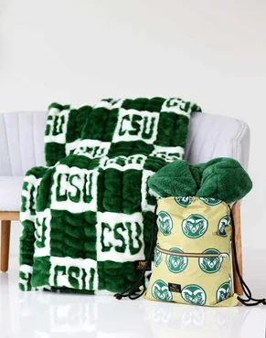 Buy Colorado State Rams Hooded Stadium Everywhere Blanket Online | Ultra Soft Wearable NCAA Hooded Blanket