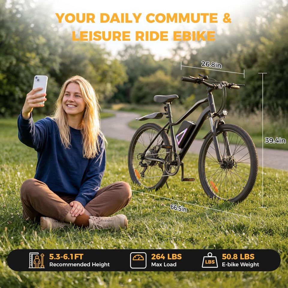 Buy Electric Bike for Adults Online | 1500W/1000W Peak Motor Commuter E-Bike with Removable Battery