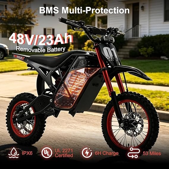 Buy Electric Dirt Bike for Teens & Adults Online | 3600W Mid-Drive Off-Road Electric Motorcycle