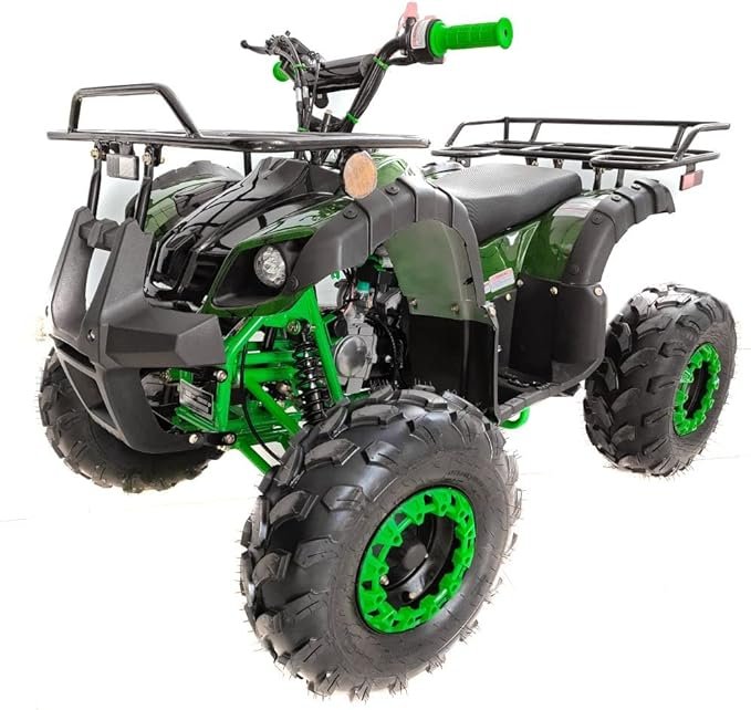 Buy HHH 125cc ATV with Reverse Online | Youth Gas Quad 4-Wheeler with LED Lights & Big Tires