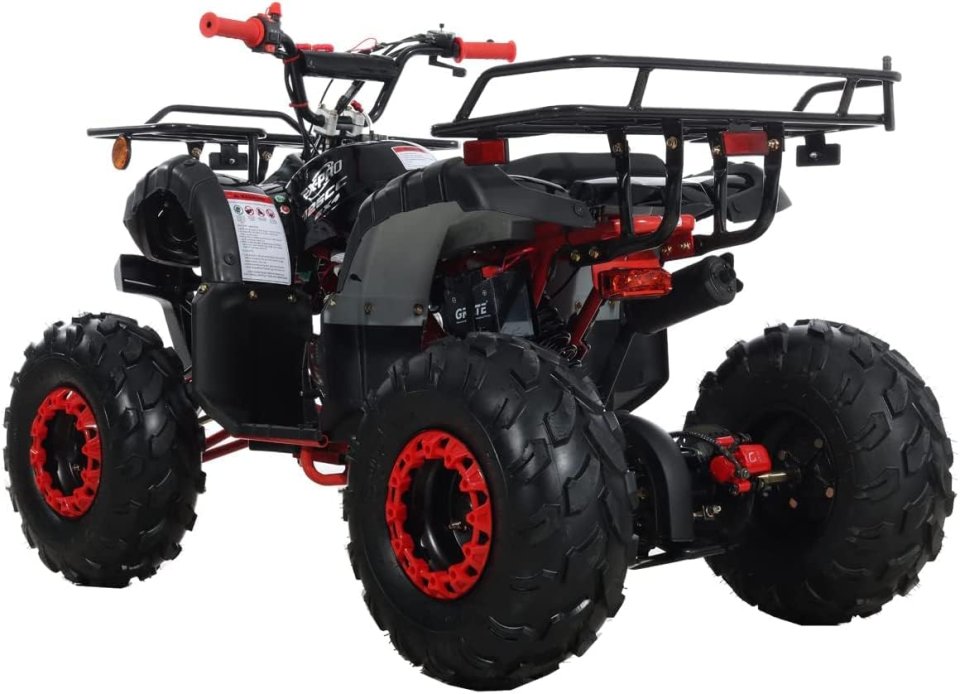Buy HHH 125cc ATV with Reverse Online | Youth Gas Quad 4-Wheeler with LED Lights & Big Tires