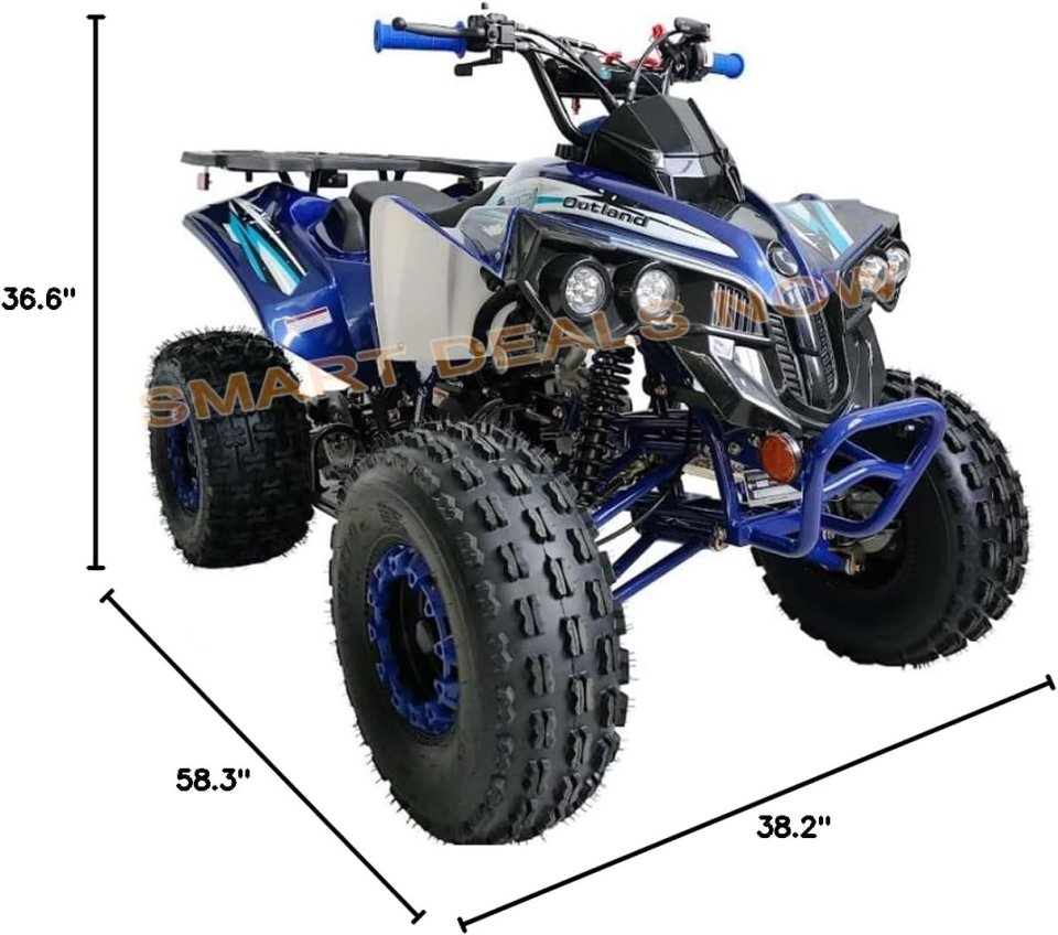 Buy HHH Upgraded 125cc Sports Quad ATV Online | Fully Automatic Youth Gas 4-Wheeler with Reverse