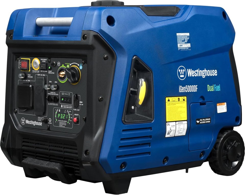 Buy Westinghouse 5000 Peak Watt Dual Fuel Portable Inverter Generator Online | Super Quiet RV-Ready Generator with Remote Start