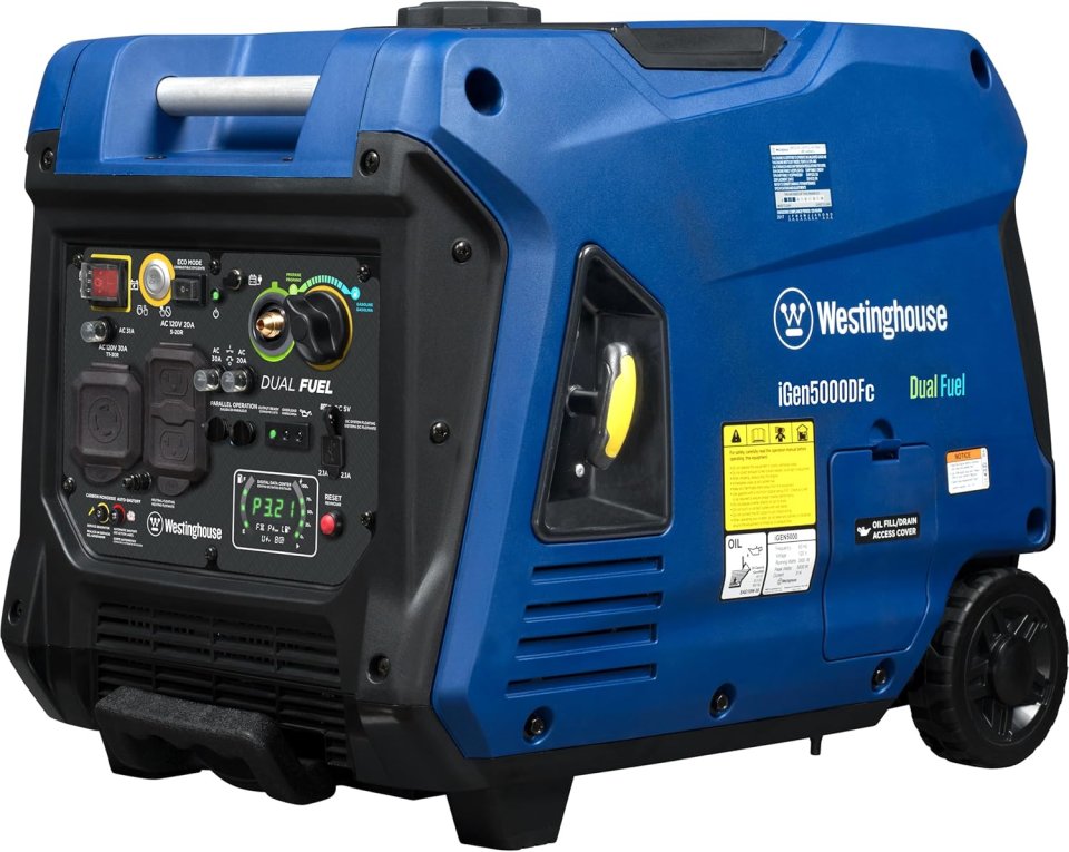 Buy Westinghouse 5000 Peak Watt Super Quiet Dual Fuel Portable Inverter Generator Online | Remote Start RV-Ready Generator with CO Sensor