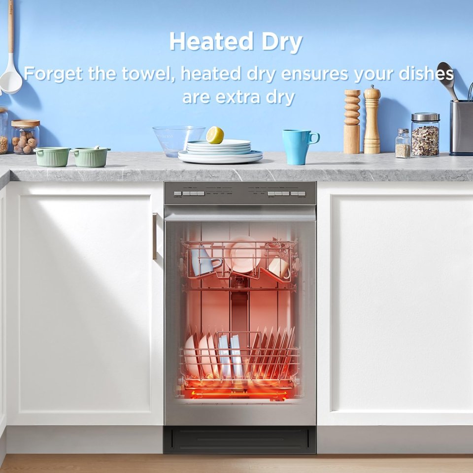 Buy Midea 18-Inch Built-In Dishwasher Online | Slim Energy Star Dishwasher with Heated Dry