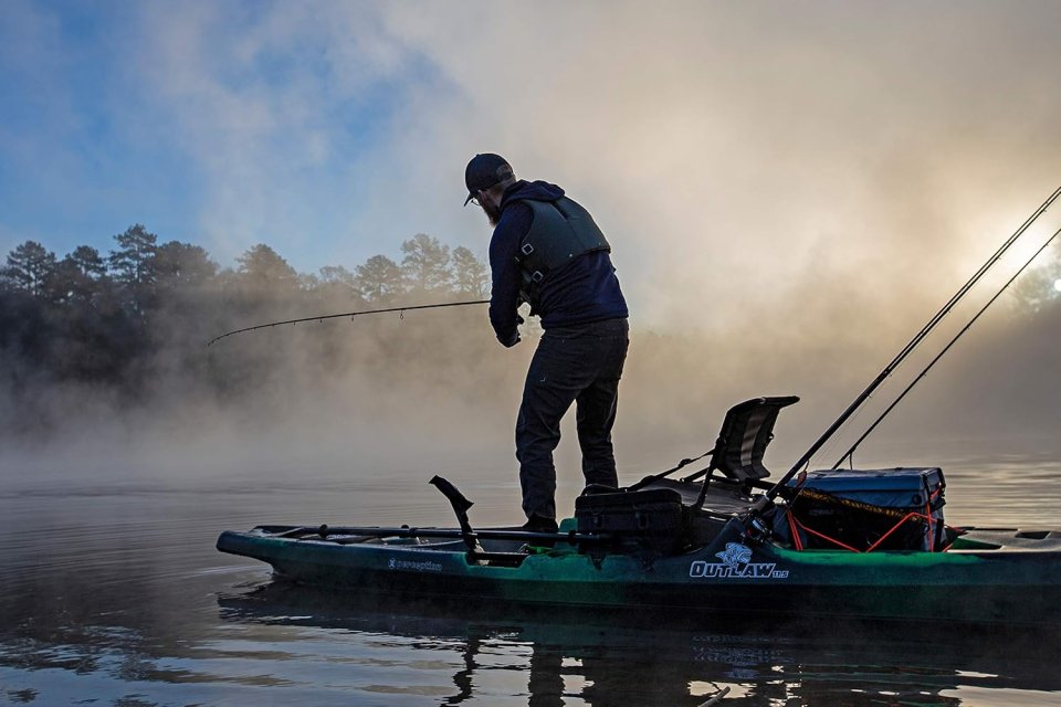 Buy Perception Outlaw 11.5 Sit-On-Top Fishing Kayak Online | Premium Angler Kayak with Lawn Chair Seat