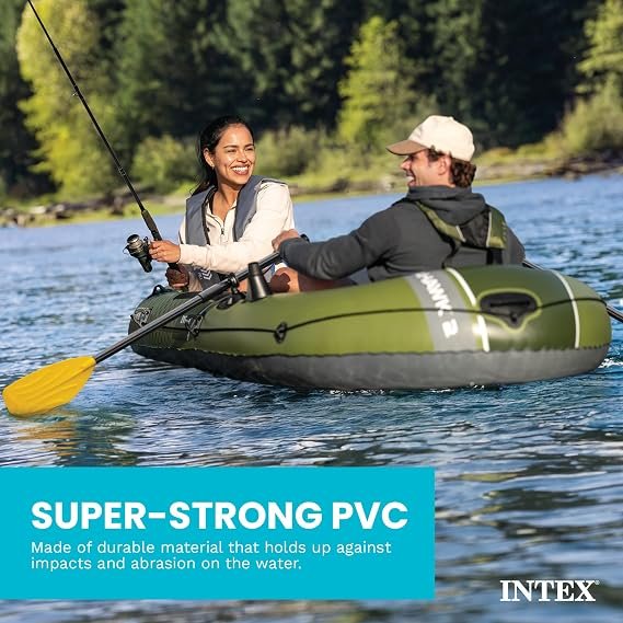 Buy Seahawk Inflatable Boat Online | Fishing & Recreational Inflatable Boat Set with Oars & Pump