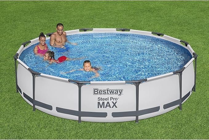 Buy Bestway Steel Pro MAX 12' x 30" Above Ground Swimming Pool Online | Family Pool with Filter Pump