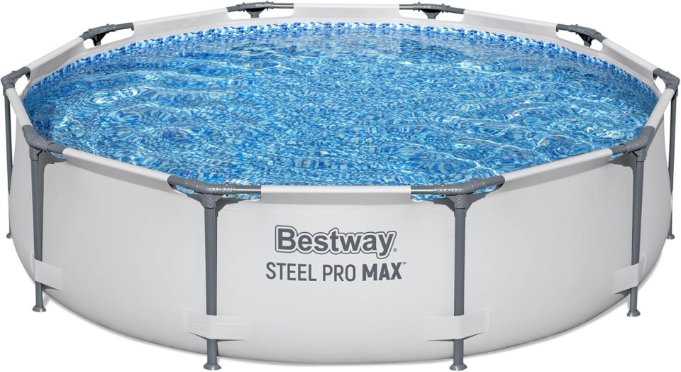Buy Bestway Steel Pro MAX 10' x 30" Above Ground Swimming Pool Online | Round Family Pool with Filter Pump
