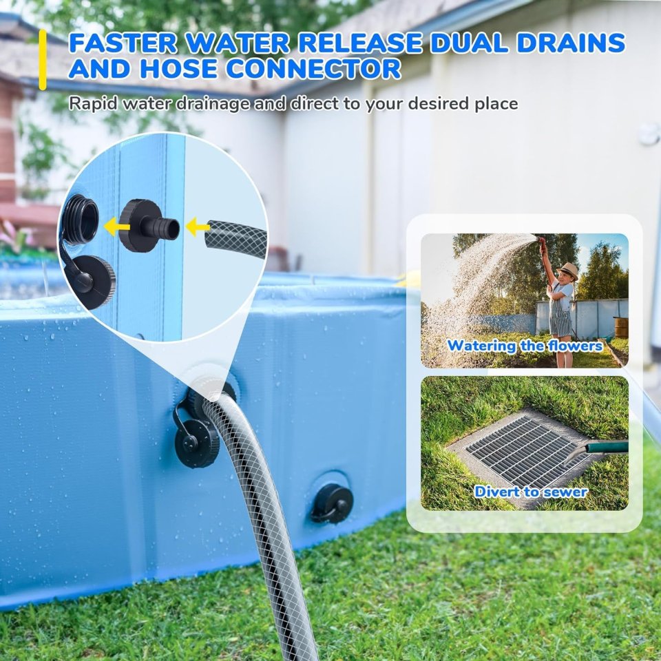 Buy 63-Inch Foldable Dog Pool Online | Heavy-Duty Non-Slip Splash Pool for Dogs & Kids