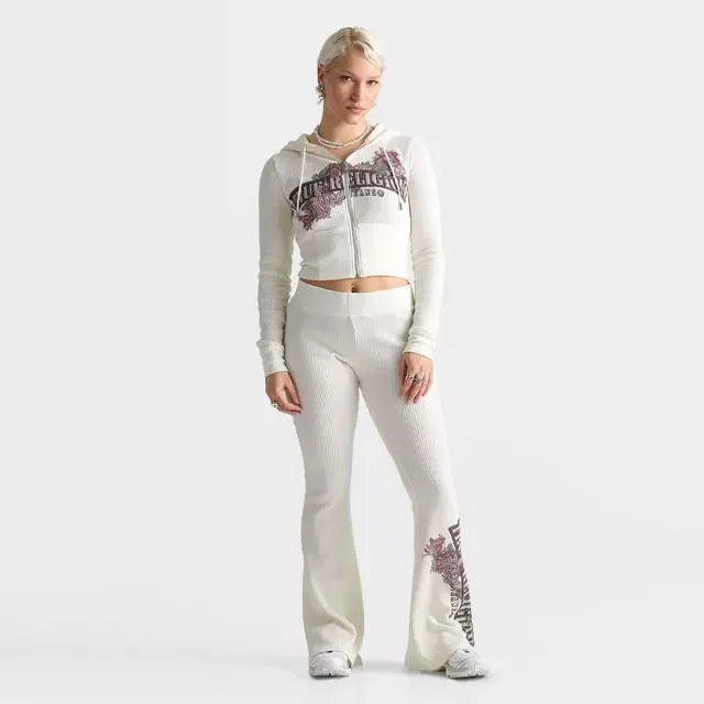 Waffle Knit Contour Zip Up Hoodie for Everyday Comfort