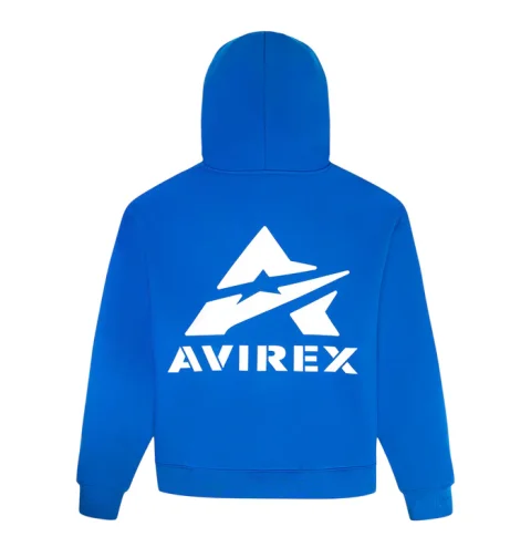 Sudadera Avirax Big “A” Cobalto – Pullover de Algodón Premium