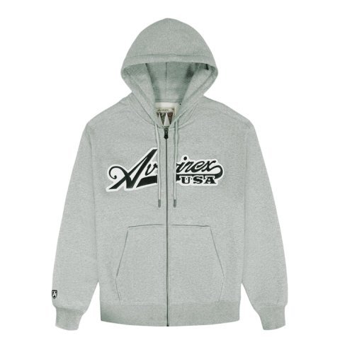 Avirax Script Hoodie Heather Grey – Premium Unisex Pullover Sweatshirt